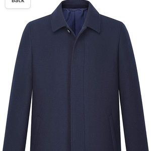 AIYIMEI Men Wool Coat MensTopcoat Men's Mid Long Classic Shirt Collar Single